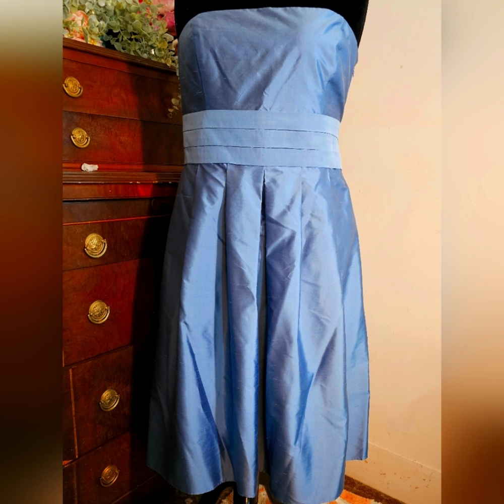 Ann Taylor sz 18 silk strapless dress NWT